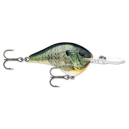 Rapala Dt 08, Balsa, 2 38 Oz, Running Depth 8', Vmc 5 Trebles, Live Bluegill DT08BGL